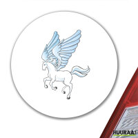 Aufkleber Pegasus Fabelwesen 10cm rund