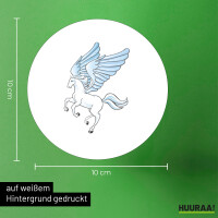 Aufkleber Pegasus Fabelwesen 10cm rund