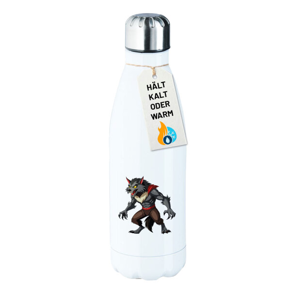 Trinkflasche Werwolf Fabelwesen 500ml Edelstahl Wasserflasche