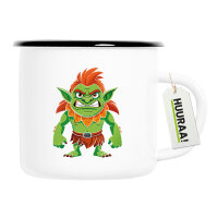 Emaille Tasse Troll Fabelwesen 300ml Vintage