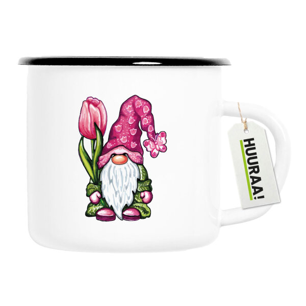 Emaille Tasse Gnom Fabelwesen 300ml Vintage