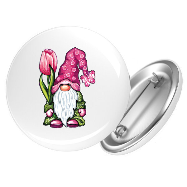 Button Gnom Fabelwesen rund