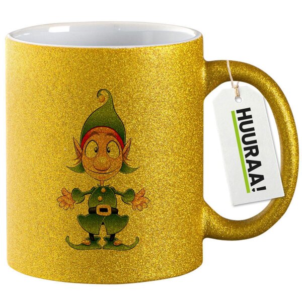 Glitzertasse Kobold Fabelwesen 330ml