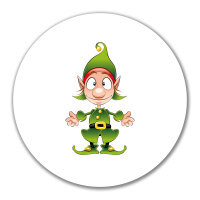 Aufkleber Kobold Fabelwesen 10cm rund