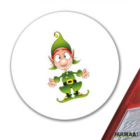 Aufkleber Kobold Fabelwesen 10cm rund