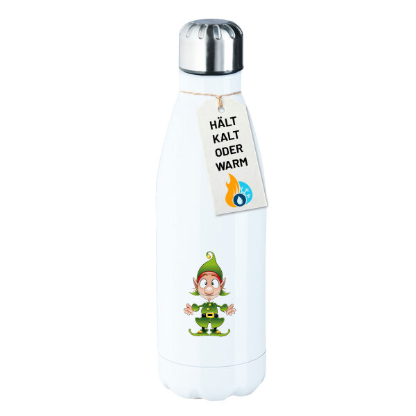 Trinkflasche Kobold Fabelwesen 500ml Edelstahl Wasserflasche