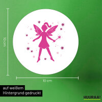 Aufkleber Fee Fabelwesen 10cm rund
