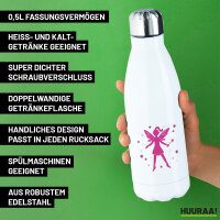 Trinkflasche Fee Fabelwesen 500ml Edelstahl Wasserflasche