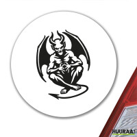Aufkleber Dämon Fabelwesen 10cm rund