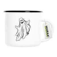 Emaille Tasse Comic Geist Fabelwesen 300ml Vintage