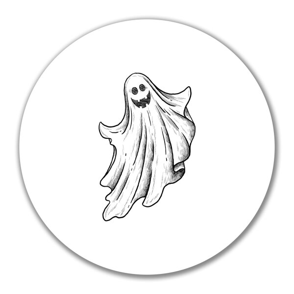 Aufkleber Comic Geist Fabelwesen 10cm rund