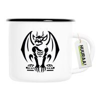 Emaille Tasse Gargoyle Fabelwesen 300ml Vintage