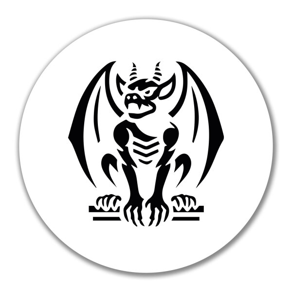 Aufkleber Gargoyle Fabelwesen 10cm rund