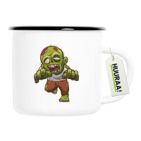 Emaille Tasse Zombie Fabelwesen 300ml Vintage
