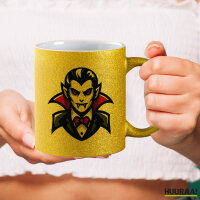 Glitzertasse Vampir Fabelwesen 330ml