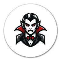 Aufkleber Vampir Fabelwesen 10cm rund