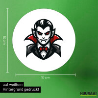 Aufkleber Vampir Fabelwesen 10cm rund
