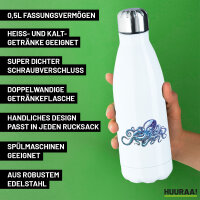 Trinkflasche Kraken Fabelwesen 500ml Edelstahl Wasserflasche