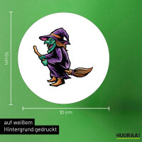 Aufkleber Hexe Halloween 10cm