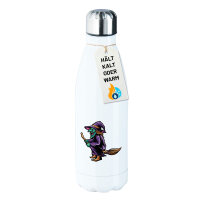 Trinkflasche Hexe Halloween 500ml Edelstahl Wasserflasche