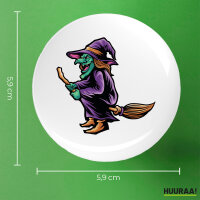 Button Hexe Halloween