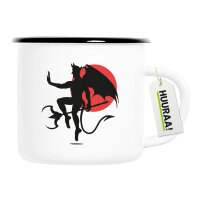 Emaille Tasse Teufel Devil 300ml Vintage Emaille Becher