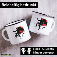 Emaille Tasse Teufel Devil 300ml Vintage