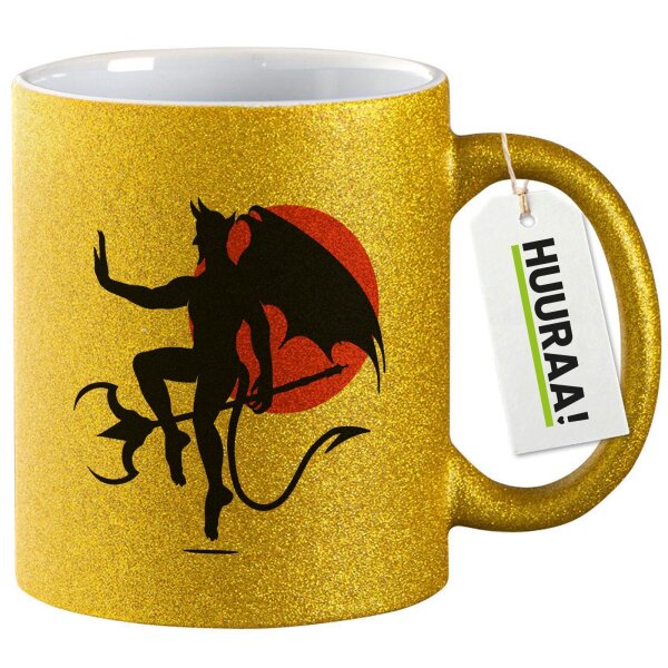 Glitzertasse Teufel Devil 330ml