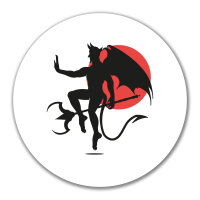 Aufkleber Teufel Devil 10cm rund