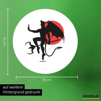 Aufkleber Teufel Devil 10cm rund