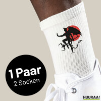 Unisex Socken Teufel Devil Größe 37/46 White...