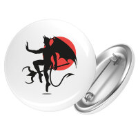 Button Teufel Devil rund