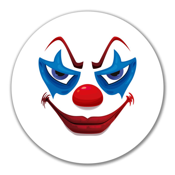 Aufkleber Horrorclown Halloween 10cm rund