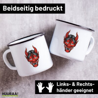 Emaille Tasse Oni Yōkai Japanische Mythologie 300ml Vintage