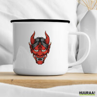 Emaille Tasse Oni Yōkai Japanische Mythologie 300ml Vintage