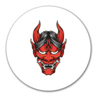 Aufkleber Oni Yōkai Japanische Mythologie 10cm rund