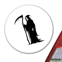 Aufkleber Sensenmann Tod 10cm rund