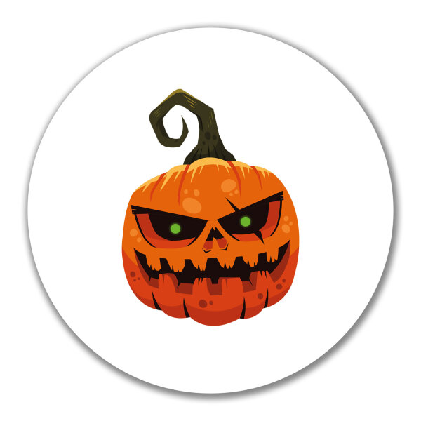 Aufkleber Halloweenkürbis Kürbis 10cm rund