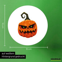 Aufkleber Halloweenkürbis Kürbis 10cm rund