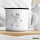 Emaille Tasse winkendes Skelett Comic 300ml Vintage