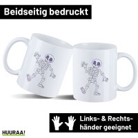 Kaffeetasse winkendes Skelett Comic 330ml