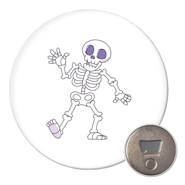 Magnet winkendes Skelett Comic 59mm Kühlschrankmagnet