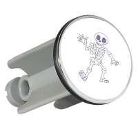 Waschbeckenstöpsel winkendes Skelett Comic 4cm