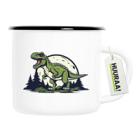 Emaille Tasse Tyrannosaurus Rex Dinosaurier 300ml Vintage