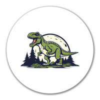 Aufkleber Tyrannosaurus Rex Dinosaurier 10cm rund