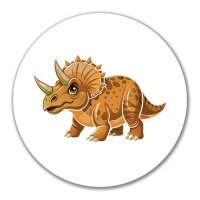 Aufkleber Triceratops Dinosaurier 10cm rund