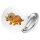 Button Triceratops Dinosaurier