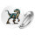 Button Velociraptor Dinosaurier rund