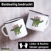 Emaille Tasse Stegosaurus Dinosaurier 300ml Vintage...
