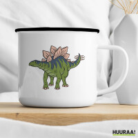 Emaille Tasse Stegosaurus Dinosaurier 300ml Vintage Emaille Becher